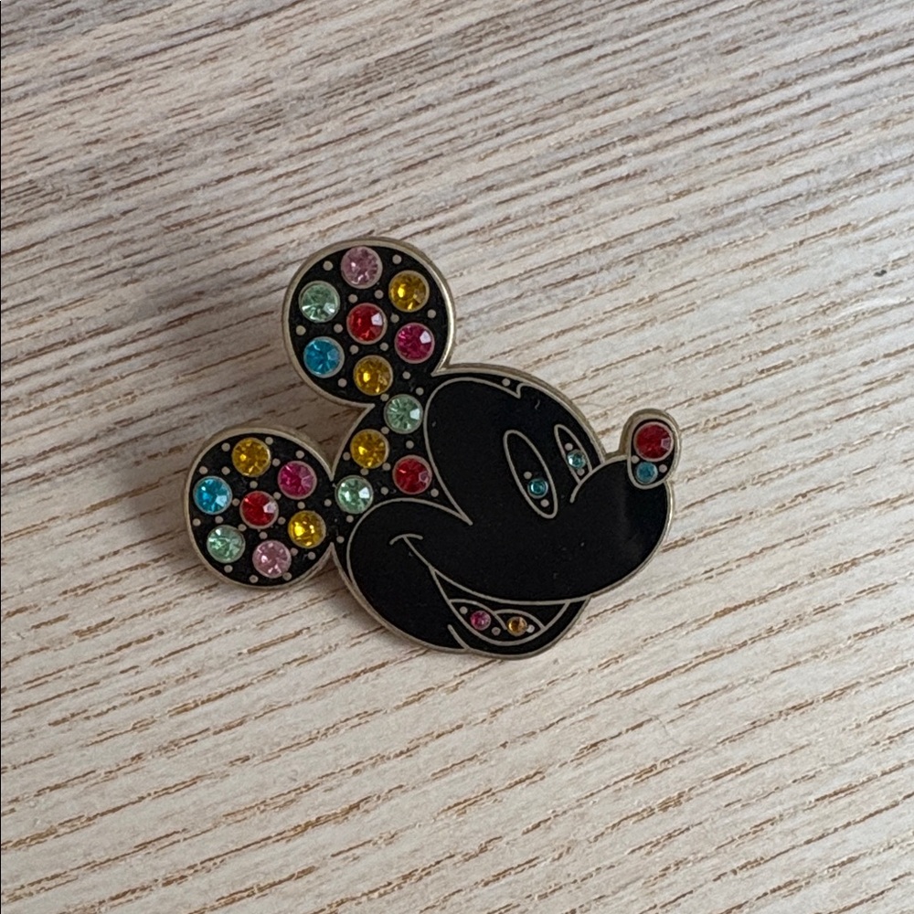Disney Official Mickey Mouse Multicolor Gem Pin- RARE